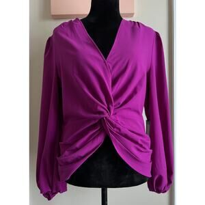 Gabrielle Union New York & Company Crop Twist Front Top sz M